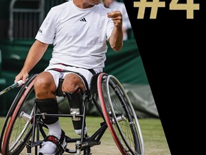 Extraordinario logro: Número 4 del ranking Mundial de tenis en silla